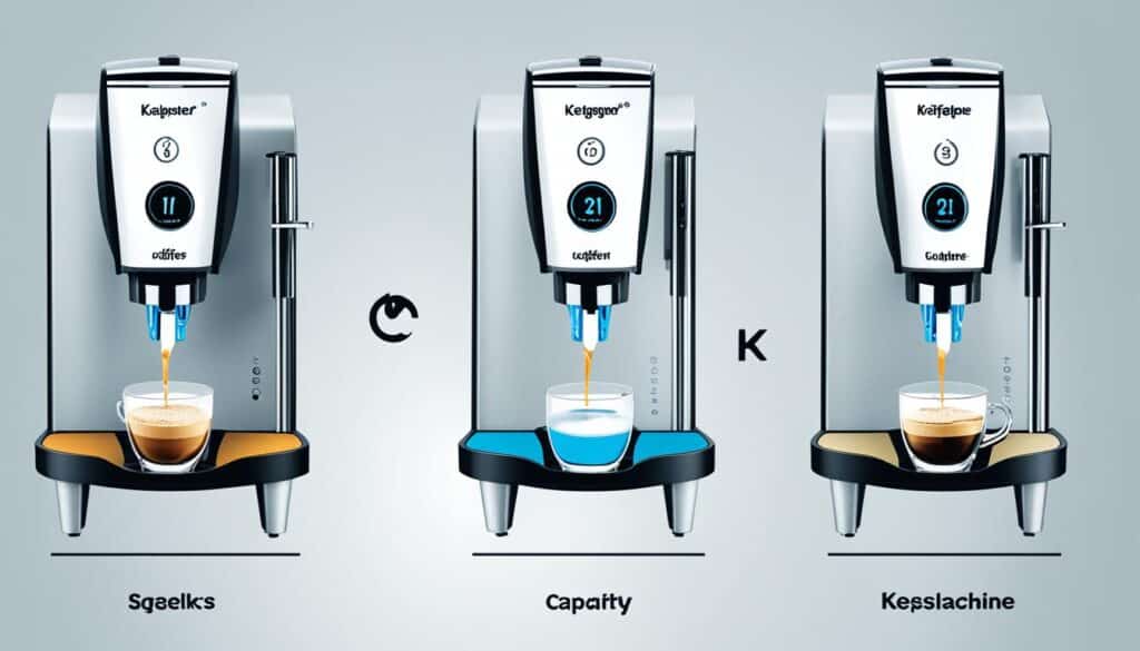 Vergleich der Wasserspeicherkapazität bei Kaffeekapselmaschinen