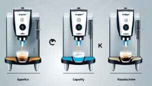 Vergleich der Wasserspeicherkapazität bei Kaffeekapselmaschinen